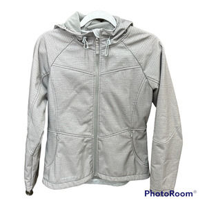 Free Country Tan Women's Hooded Full-Zip Active Jacket Small